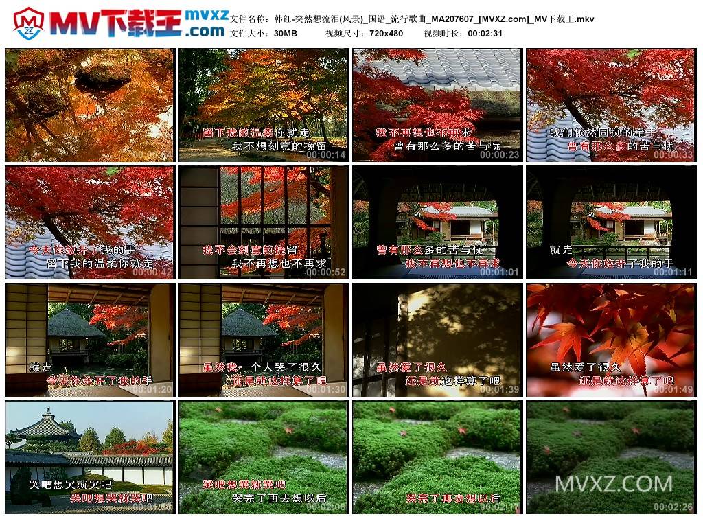 韩红-突然想流泪(风景)_国语_流行歌曲_MA207607